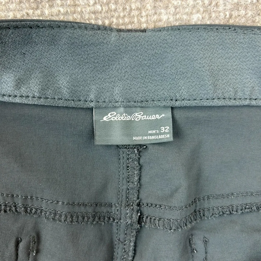 Eddie Bauer Rainier Tech Shorts Mens 32‎ Black Hybrid Chino Performance Stretch